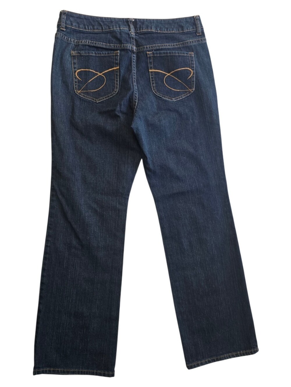 Dark Blue Straight-Leg Chicos Platinum Size 2 Reg Jeans